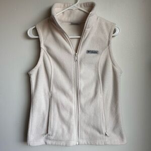 Columbia Benton Springs Woman’s Ivory Fleece Vest Size Small